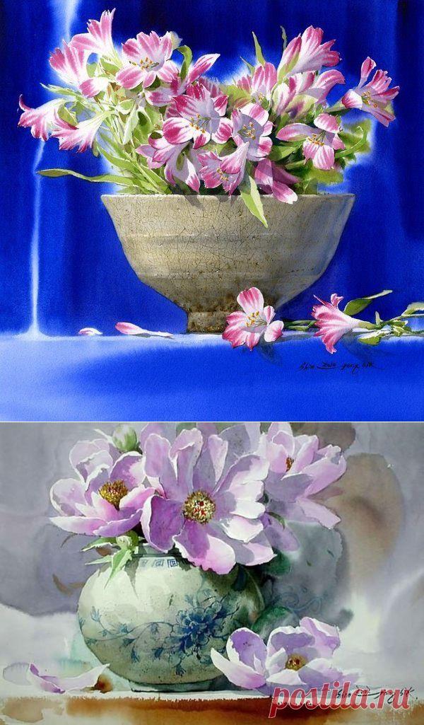 Чудесные акварели Shin Jong Sik.