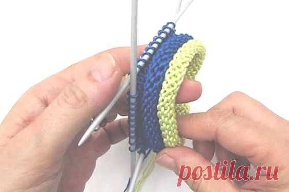 Stricklehrgang 8 * Rollbündchen zweifarbig