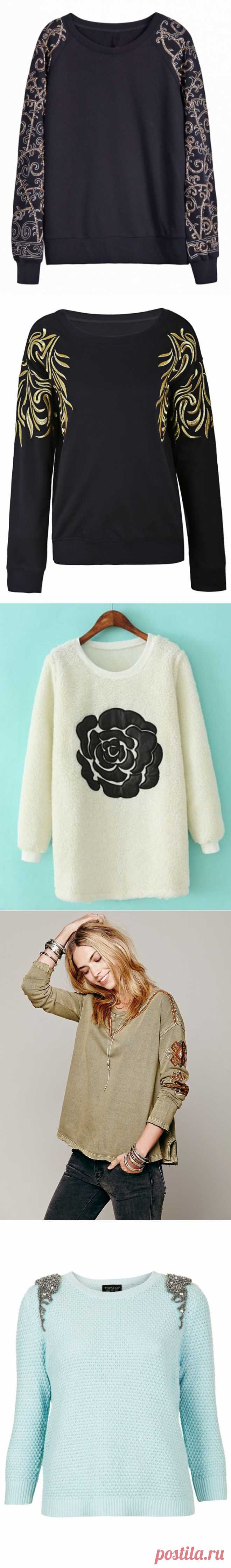 Свитшот - идеи для переделки (вторая подборка) / Декор /
