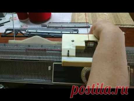 Вяжем ажурную оборку на двухфонтурной вязальной машине Каскад