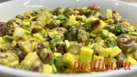 САЛАТ-БОМБА 😍 С КРАСНОЙ ФАСОЛЬЮ И МАРИНОВАННЫМИ ГРИБОЧКАМИ 💛 оторваться невозможно 😋 а готовится всего 15 минут 🤗 | Вкусный влог I Галина Бондарчук I Рецепты   | Дзен