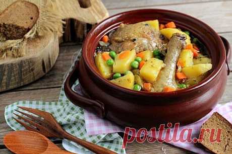 Курица в горшочке с овощами - рецепт с пошаговыми фото | Меню недели