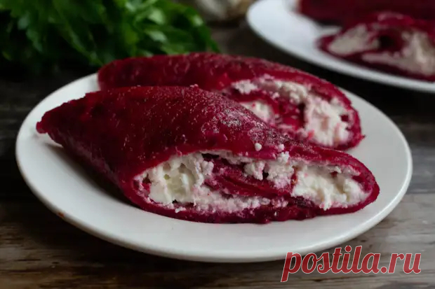 Свекольные блины с начинкой из творога и сливочного сыра - Будет вкусно - Медиаплатформа МирТесен