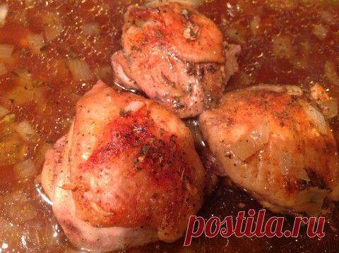 Пьяная курочка. Куриные бедрышки в темном пиве.