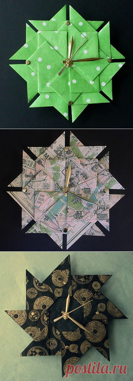Часы из оригами своими руками