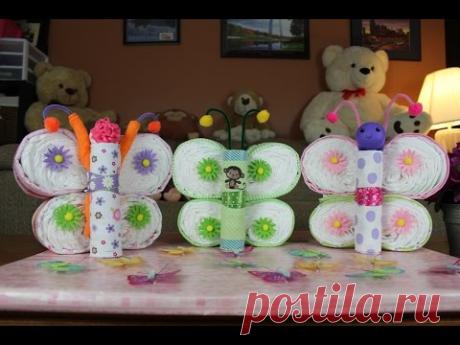 Butterfly Diaper Cake (How To Make)