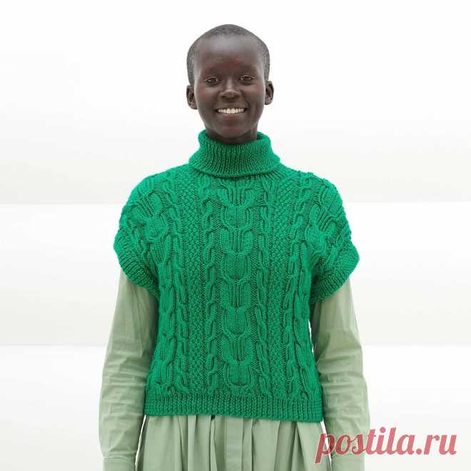 ЖИЛЕТ С КОСАМИ CABLE MIX