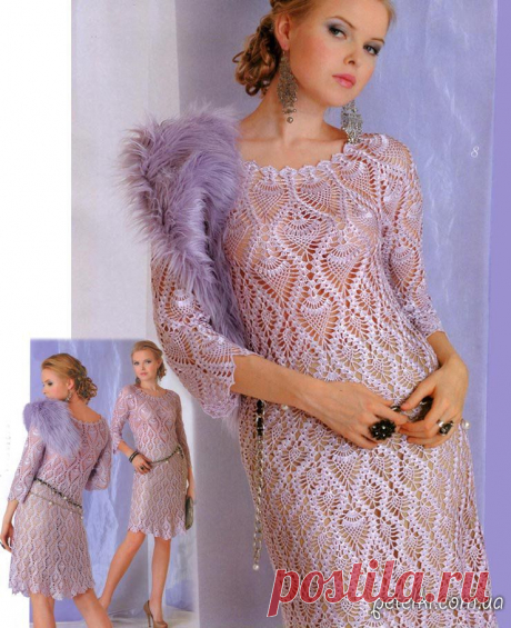 Схемы вязаных платьев крючком и спицами » Страница 11