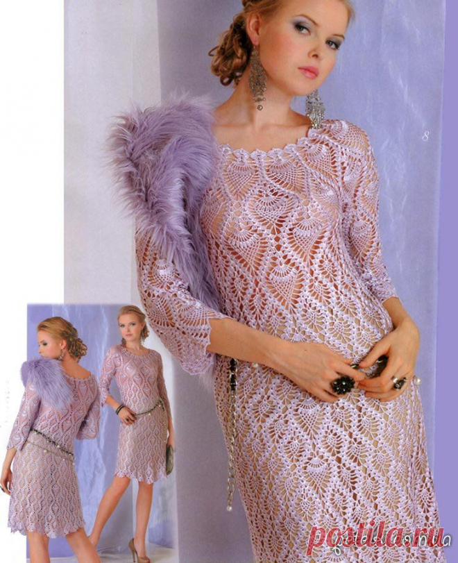 Схемы вязаных платьев крючком и спицами » Страница 11