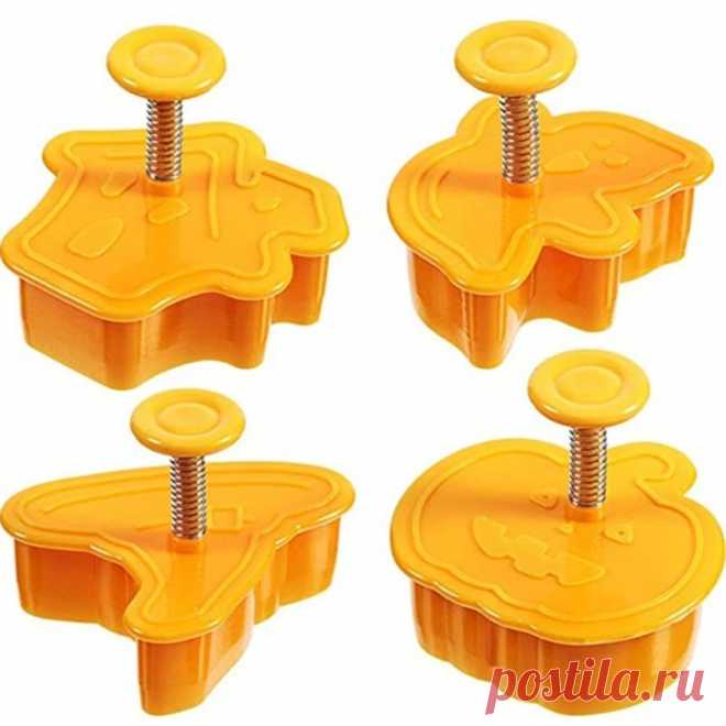 Halloween biscuit mold 3d pumpkin ghost theme plastic cookie cutter plunger fondant mould cake decorations Sale - Banggood.com