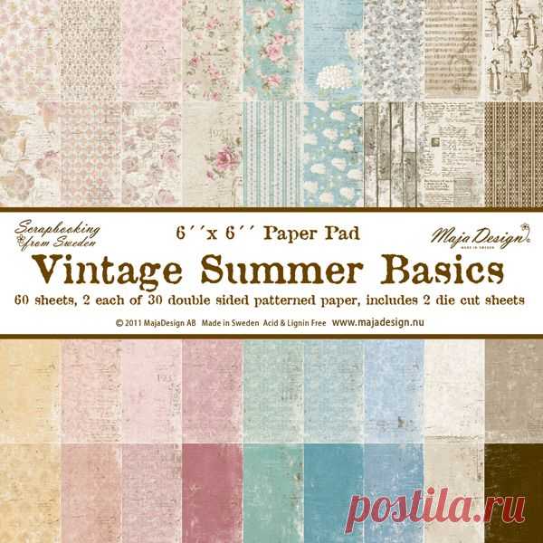 Бумага "Vintage Summer Basics"