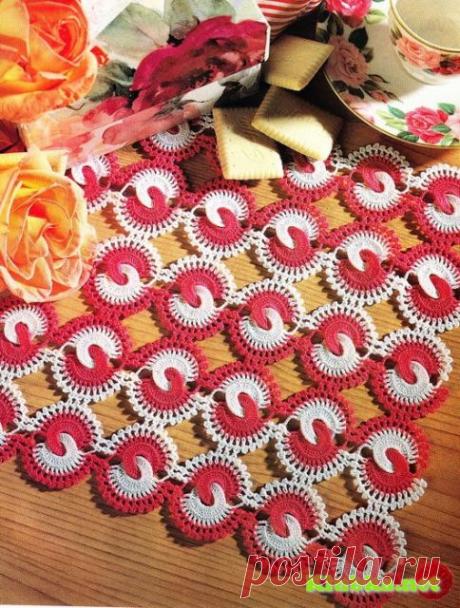 Салфетка крючком Фиеста » Клубка.Нет - Все о вязании крючком