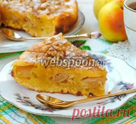 Пирог с яблоками на сметане