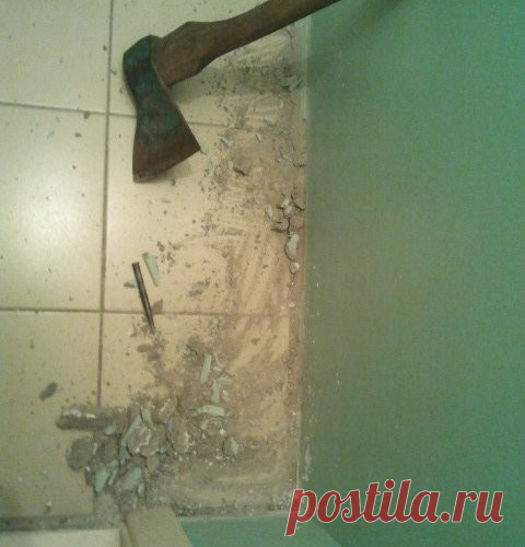 Как я сделал ремонт туалета и ванной - мое решение)