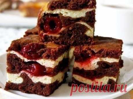 Брауни с творогом и вишней рецепт – выпечка и десерты. &amp;#171;Афиша-Еда&amp;#187;