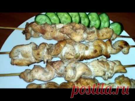 Шашлык из курицы в духовке