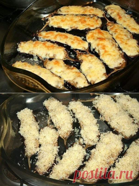 Грибной жульен в баклажанах - Простые рецепты Овкусе.ру