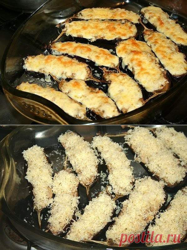 Грибной жульен в баклажанах - Простые рецепты Овкусе.ру