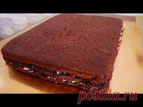 Торт на ЗАКАЗ Шоколадный торт на КЕФИРЕ с малиновым конфитюром и шоколадно масляным кремом