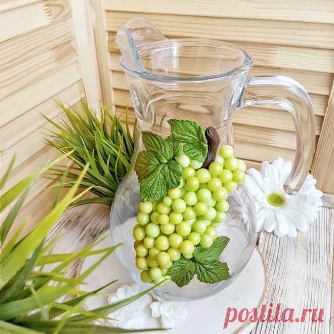 Декор посуды полимерной глиной. Подборка потрясающе красивых работ | Красота Рукодельная | Яндекс Дзен