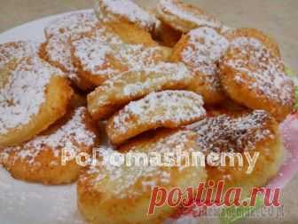 Вкуснятина из творога на сковороде
Ингредиенты:
- 200 гр творога;
- 100 гр сливочного масла;
- 1-1,5 стакана муки (зависит от творога);
- 1 ч.л. разрыхлителя;
- 1 пакетик ванильного сахара;
- щепотка соли;
- растительное масло для жарки;
- сахарная пудра.