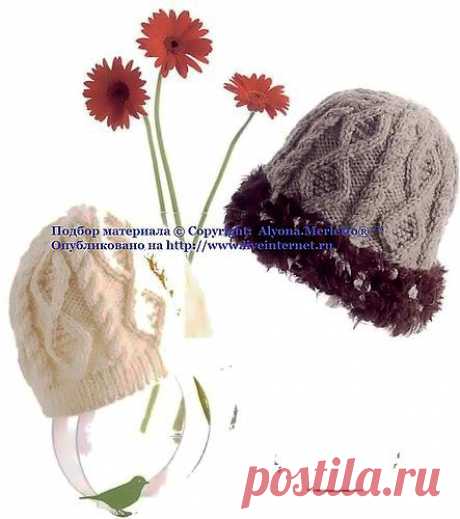 Шапки спицами ...от Let's knit.