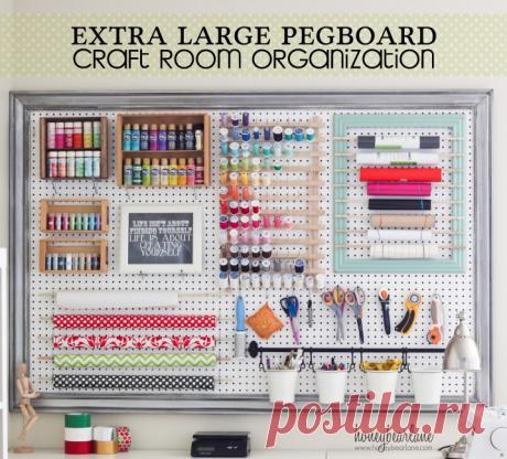 Extra Large Pegboard for Craft Room Organization