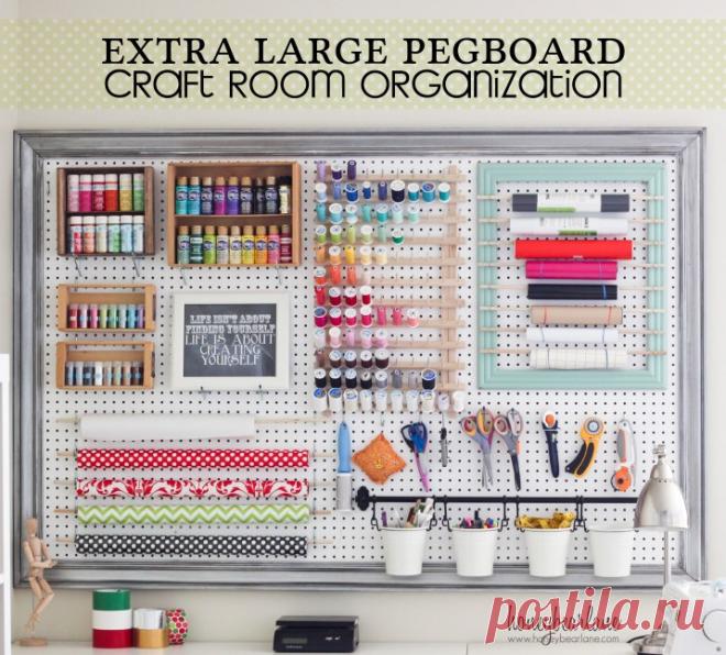 Extra Large Pegboard for Craft Room Organization