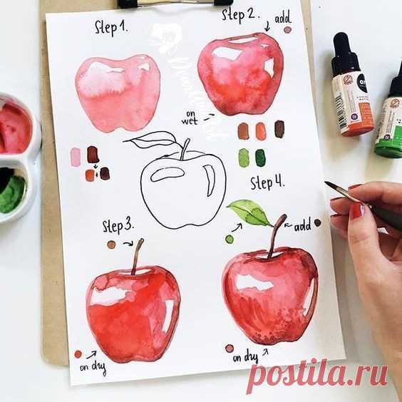 Рисуем фрукты и ягоды