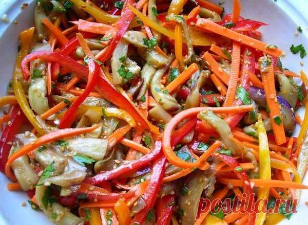 Салат из перца, баклажанов и моркови по-корейски – БУДЬ В ТЕМЕ