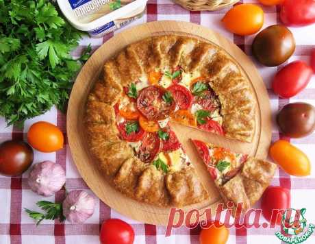 Галета с плавленым сыром и томатами – кулинарный рецепт