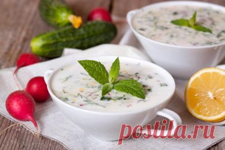 Холодный суп из йогурта - рецепт с пошаговыми фото / Меню недели