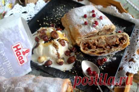Слойки с яблоками и пломбиром