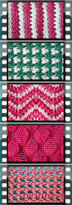 Начинаем вязать – Видео уроки вязания » Узоры тунисского вязания