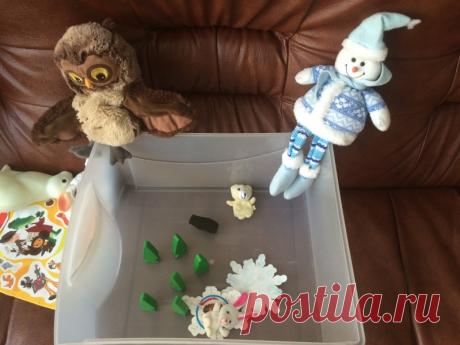 Сенсорная зимняя коробка - Поделки с детьми | Деткиподелки