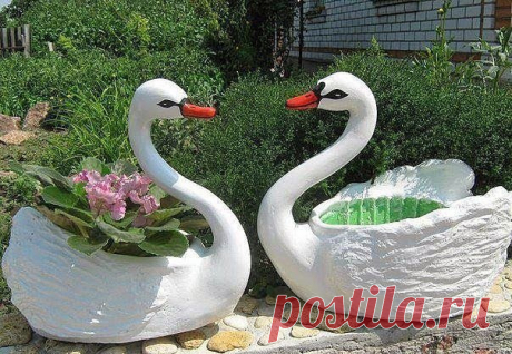 Создаем лебедя для сада Создаем лебедя для сада, чтобы красота была в каждом уголке, ведь потом в нем будет клумба.
