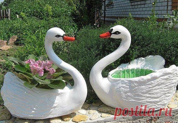 Создаем лебедя для сада Создаем лебедя для сада, чтобы красота была в каждом уголке, ведь потом в нем будет клумба.