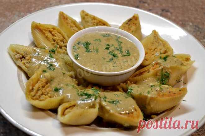Фаршированные ракушки в соусе рецепт с фото - 1000.menu
