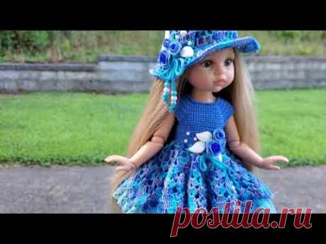 Платье крючком для куклы Паола Рейна