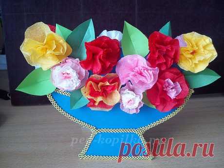 Объёмная открытка к 8 марта своими руками