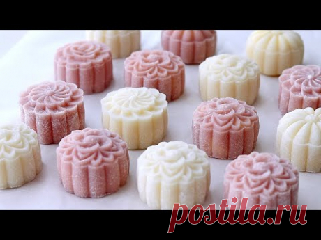 Лунный пирог из снежной кожи🥮без выпечки! Snow Skin Mooncake | Snow Skin Mooncake | Cong Cooking