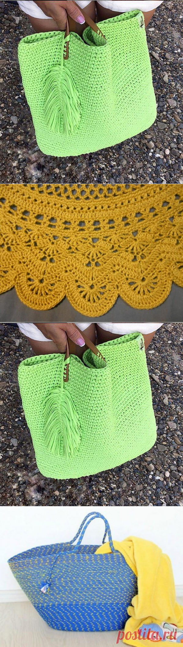 Летняя сумка-шоппер крючком. Мастер-класс