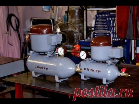 Самодельный бесшумный компрессор Тест время накачки ресивера