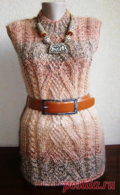 Стильные модели жилетов и жакетов связанных спицами. Для вдохновения...