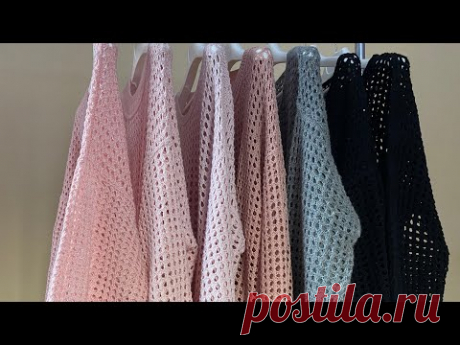 Вязаная «Сеточка» 🧶 Подробно про варианты моделей и схему узора