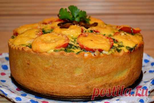 Мясной киш с грибами — Домашний уют