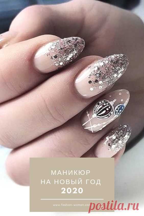 Модный новогодний маникюр 2020