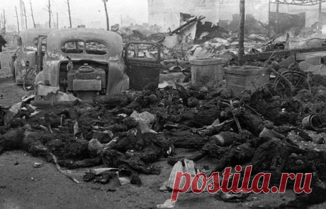 После бомбардировки Токио. 1945 г.