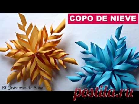 Adorno de Navidad, Copo de Nieve de Papel. How to Make Paper Snowflakes
