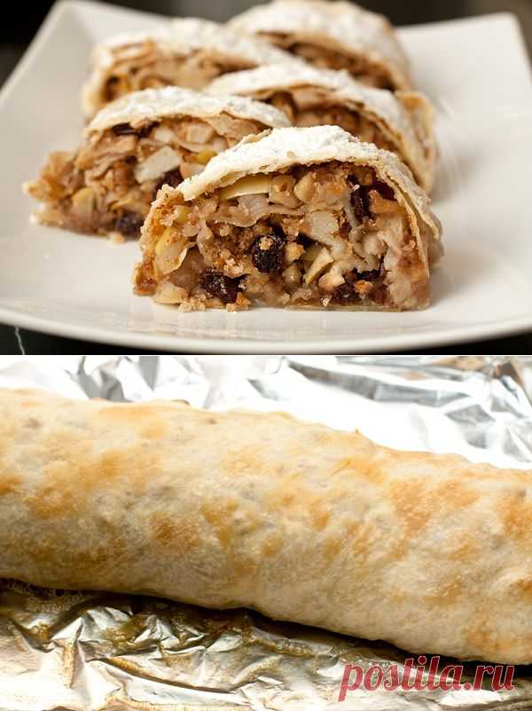 Яблочный штрудель — рецепт с пошаговыми фото. Foodclub.ru